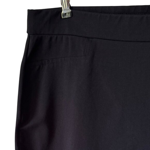 Susan Graver Weekend Size XL Pull On Pant Black Cotton Blend Stretch Comfort - Picture 7 of 16